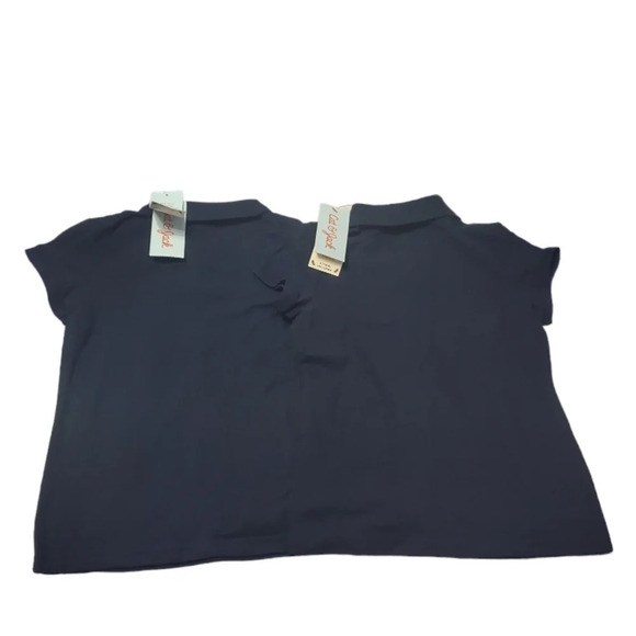 NWT Cat & Jack Girl's Navy Blue Uniform Polo Shirts 2 PK XS 4/5 - Picture 3 of 7